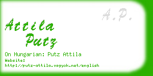 attila putz business card